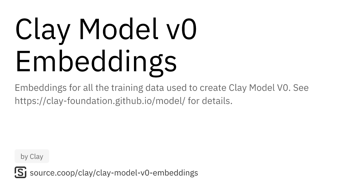 CLAY Embeddings